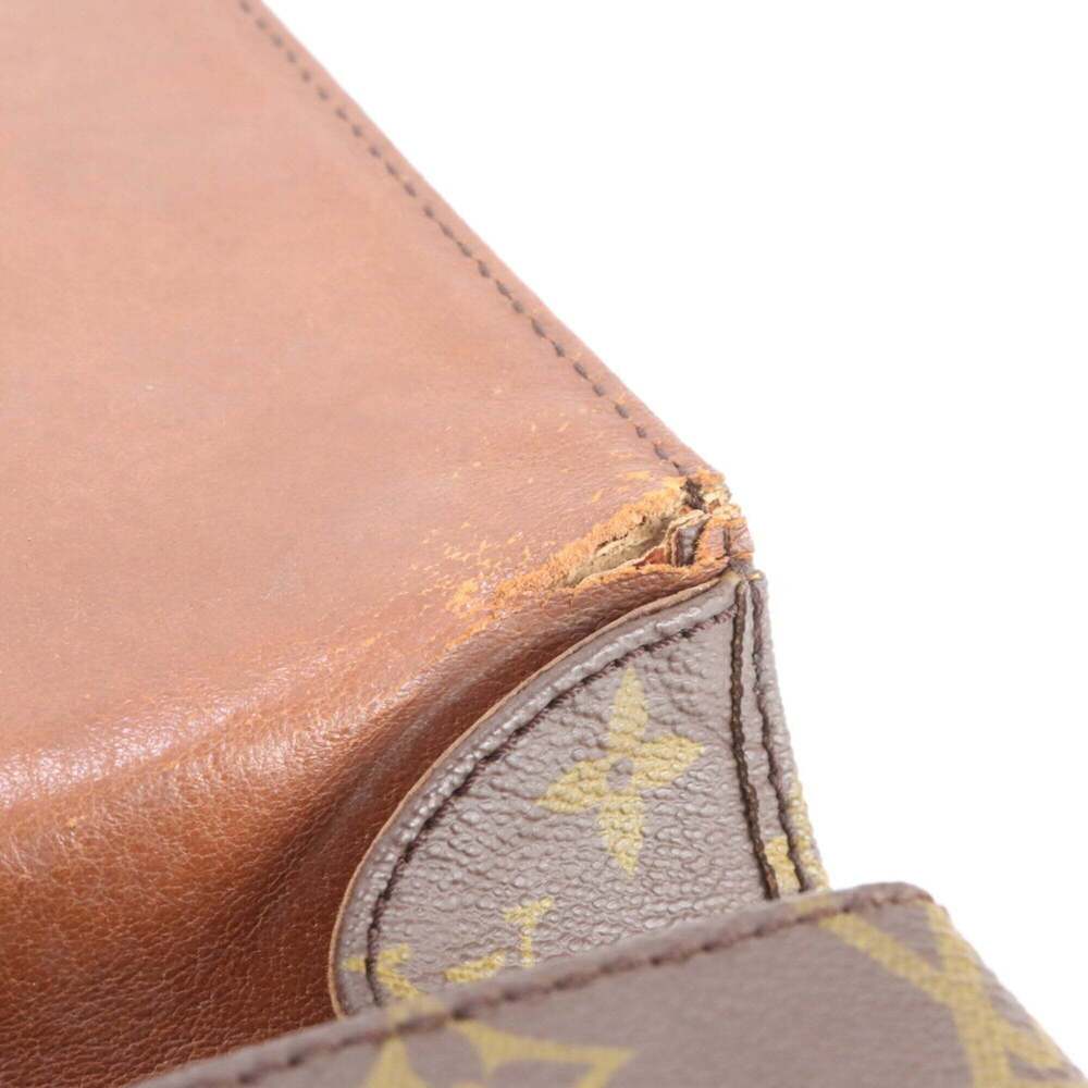 LOUIS VUITTON Authentic Brown Monogram Leather Shoulder Bag - Picture 9 of 10